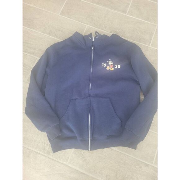 Disney‎ Unisex Zip Up Sweatshirt Blue Size Medium Large XL - Picture 1 of 6